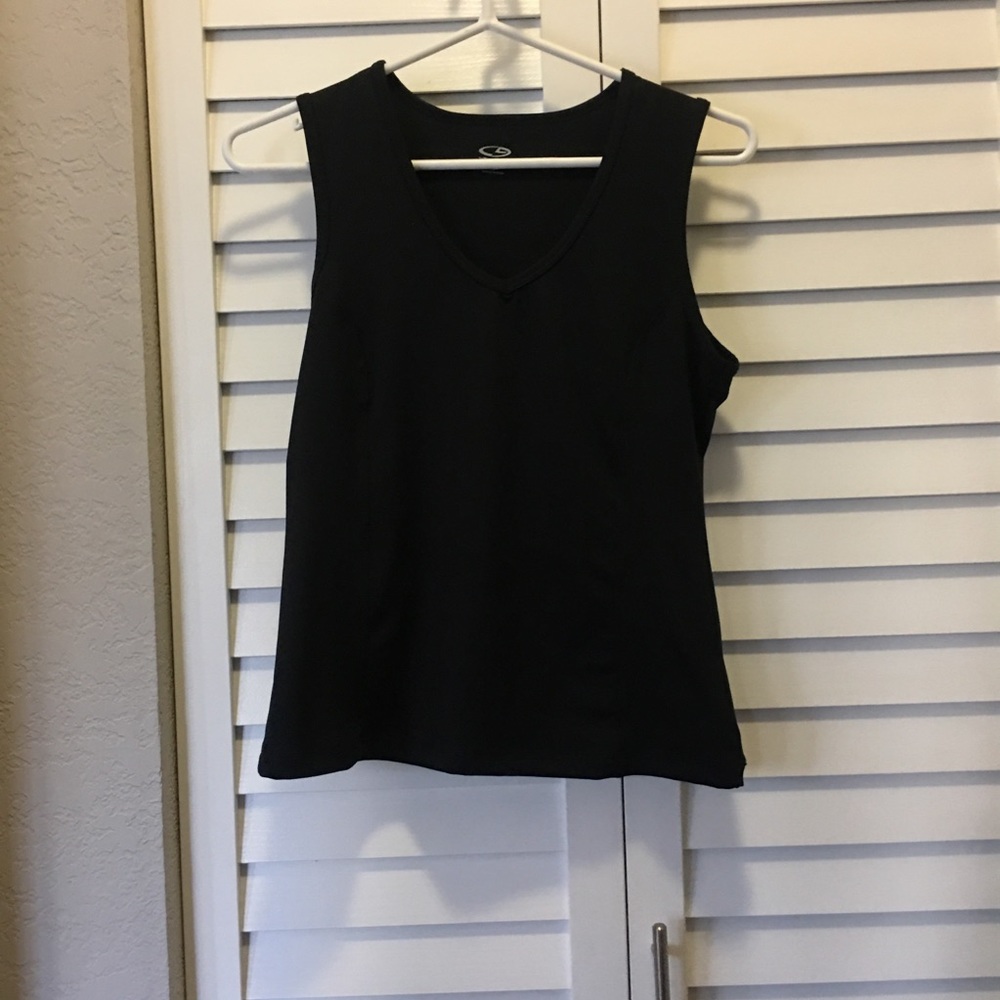 Champion Black Sleeveless V Neck Shirt (Size S)